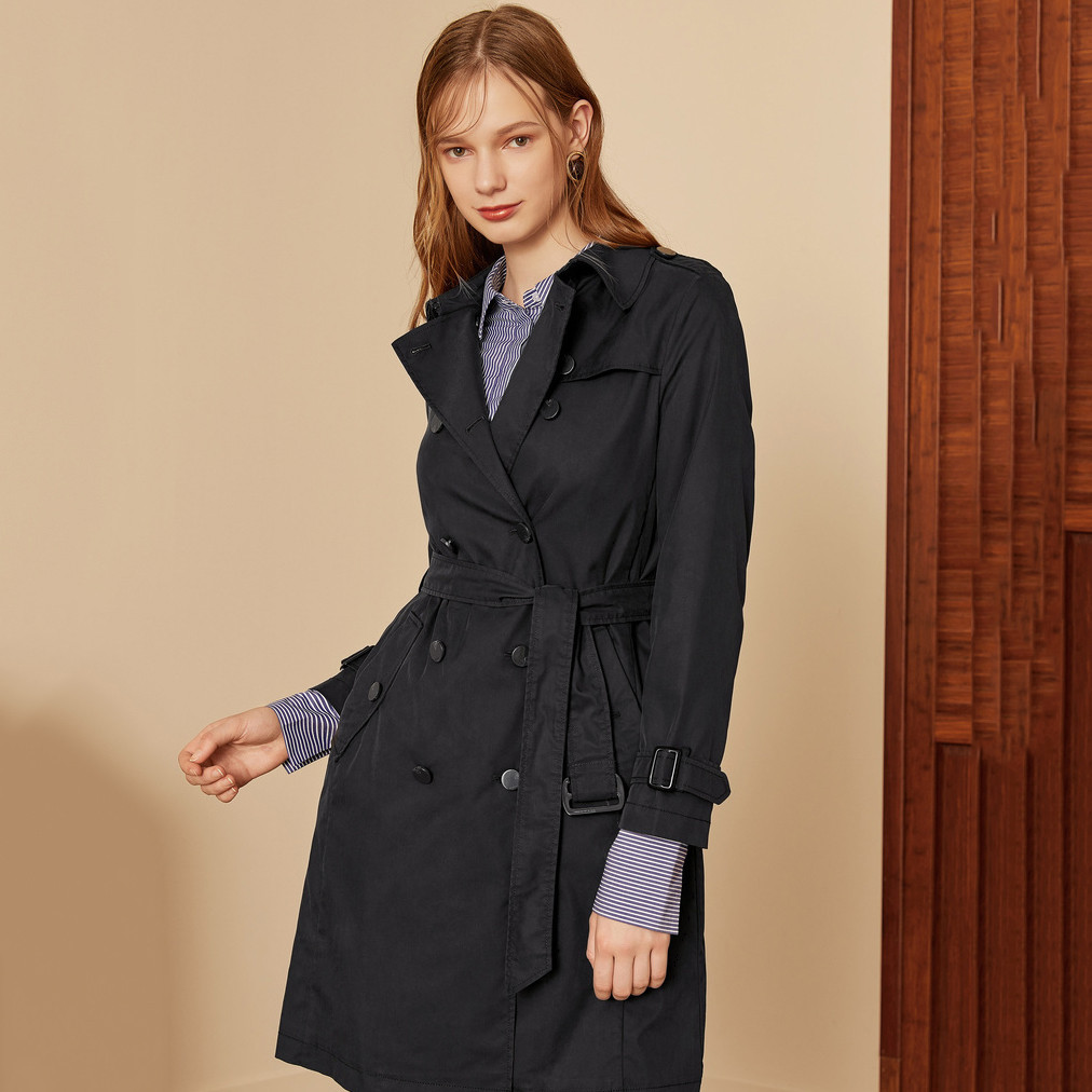 Dongfan-Double-Breasted Coat - Womens Fashion Coats-1