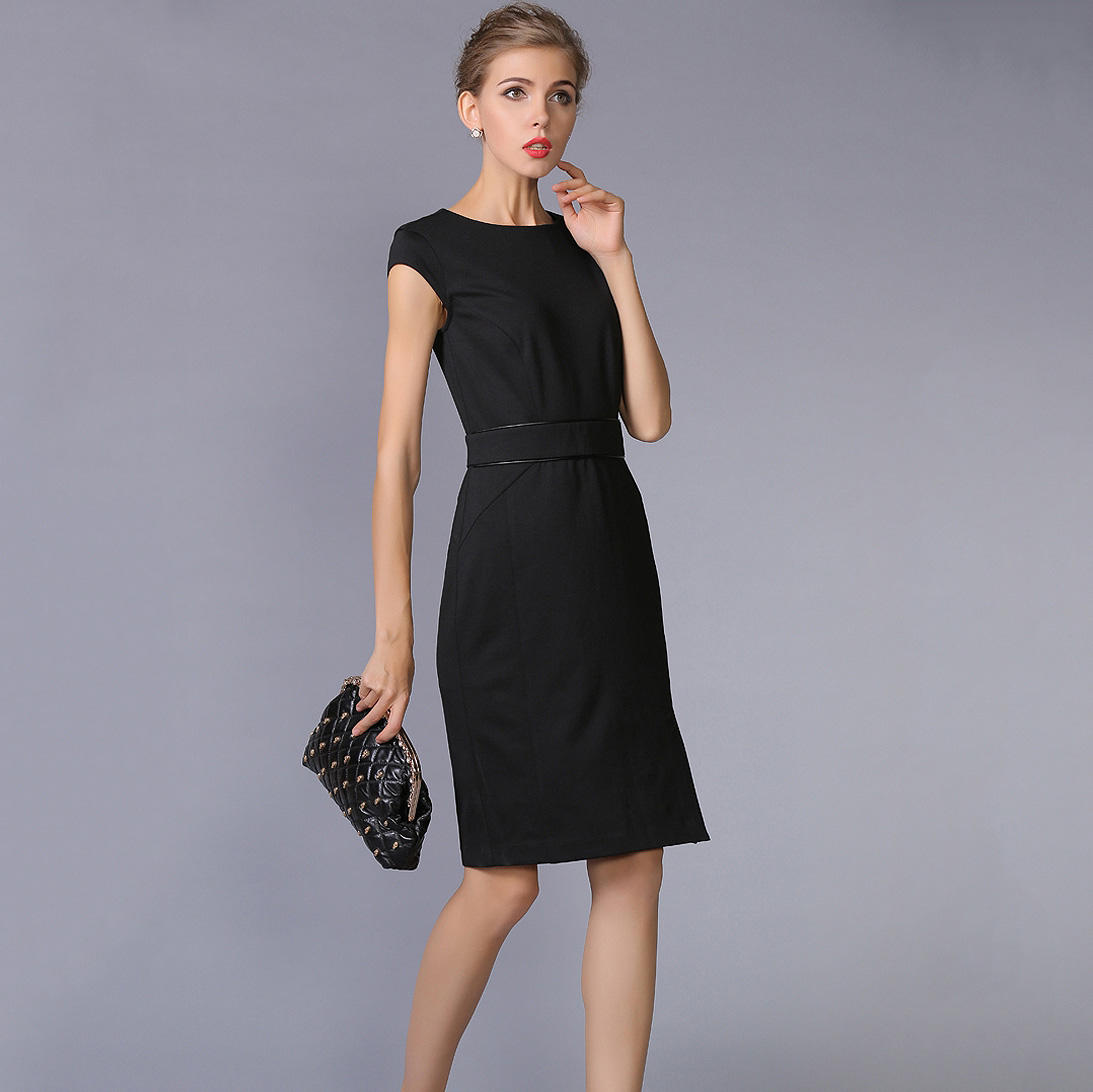 sleeveless women office summer dress